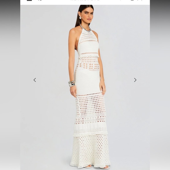 RETROFETE MESA KNIT CROCHET DRESS XXS - Picture 3 of 6